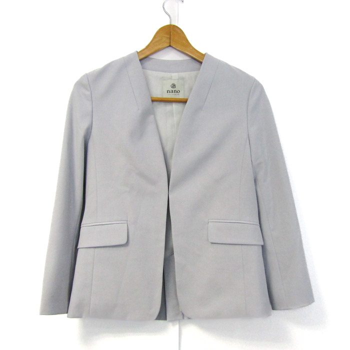 ナノユニバース 36 ノーカラージャケットセット　上下 NANO universe ジャケット ノーカラージャケット デイリー