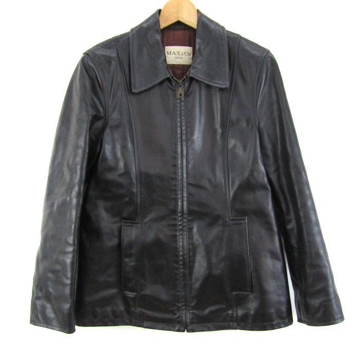 MAX&co レザージャケット ラムスキン 本革 40 M