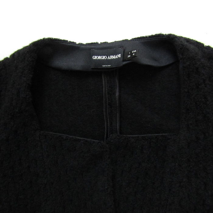Giorgio Armani ジョルジオアルマーニ　カーディガン　イタリア製　黒 GIORGIO ARMANI(ジョルジオ・アルマーニ) ロングニットカーディガン
