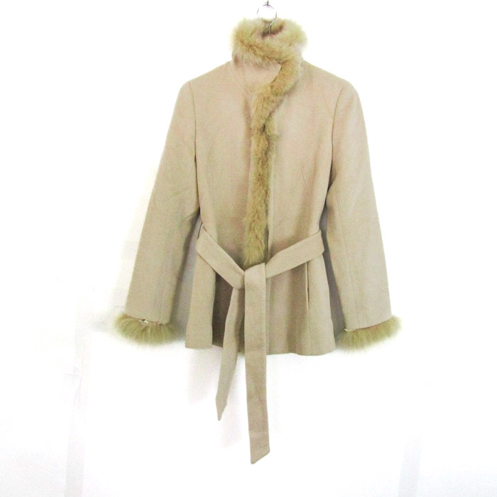 フォックスファー ベージュ系コート 毛皮コート ファーコート