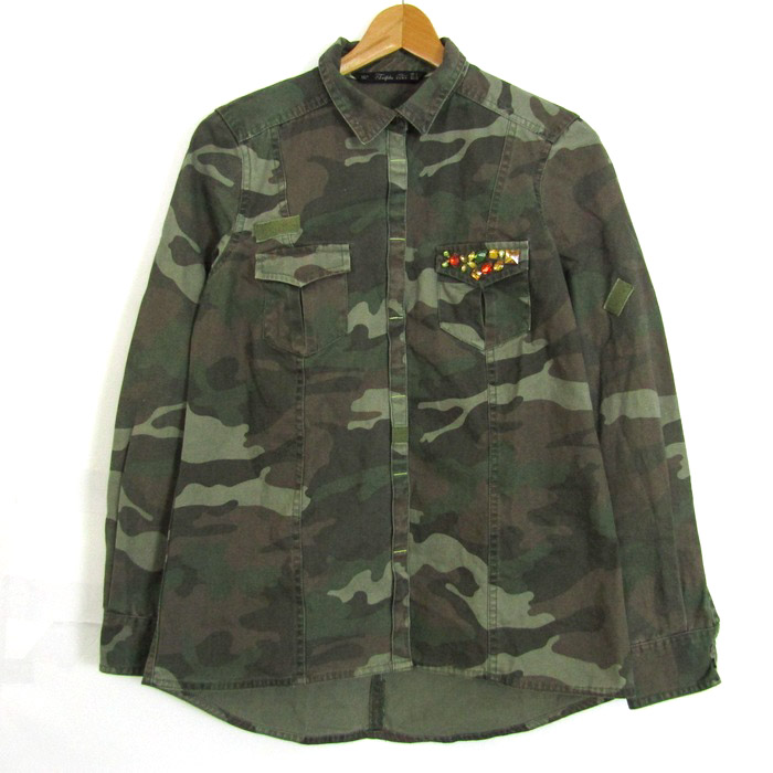 ザラ ミリタリージャケット 迷彩柄 アウター レディース USA Sサイズ
