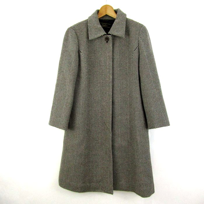 【vintage】Salvatore Ferragamo カシミヤ混チェスター黒 vintage】Salvatore Ferragamo カシミヤ混チェスター黒 vintage