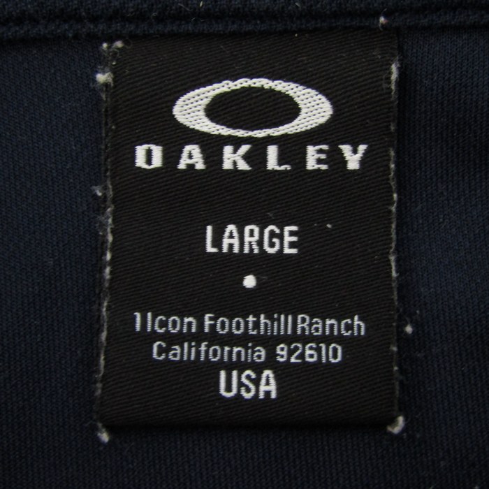 OAKLEY ネイビーBDポロシャツ Lサイズ キャップ付き rs23824-002.jpg