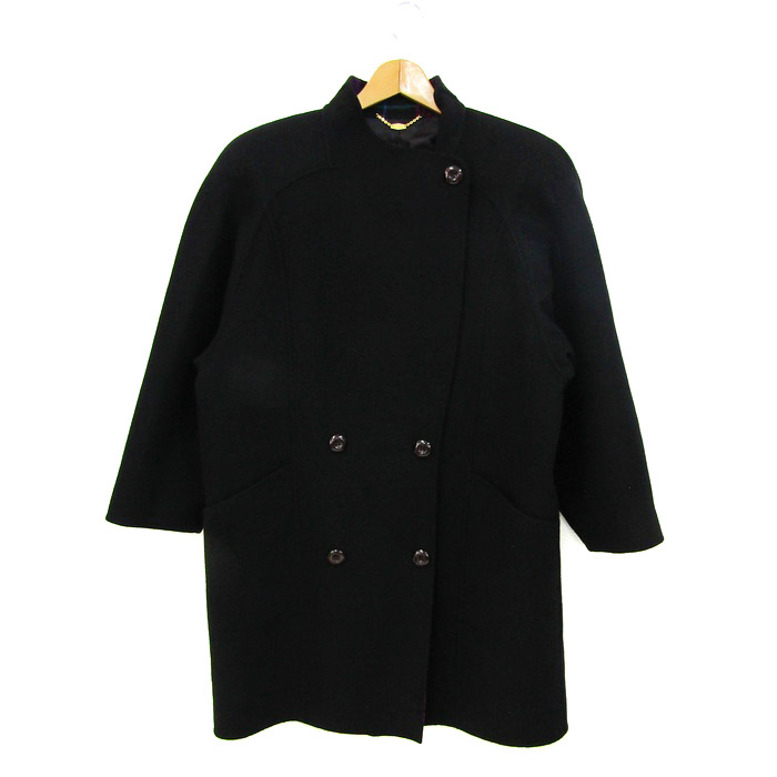 オンワードMADISON ミンク・カシミヤ ロングコート 黒 マディソン