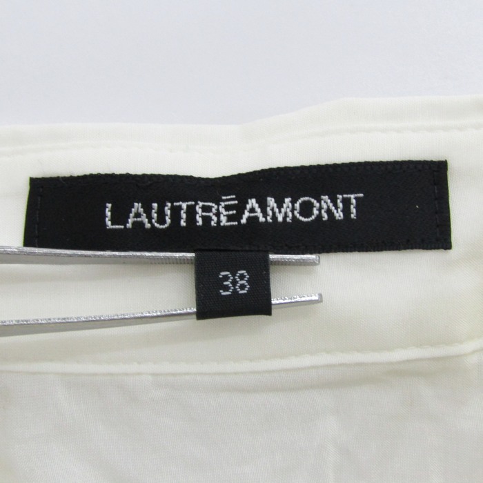 LAUTREAMONT - ロートレアモン 長袖シャツ トップス シルク混 日本製 未使用品 レディース 38サイズ ホワイト LAUTREAMONT ロートレアモン 長袖シャツ トップス シルク混 日本製 未使用品