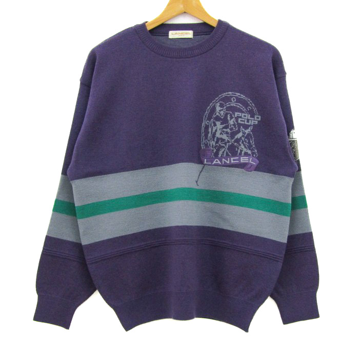 美品 90's Vintage LANCEL 総柄ニット 古着セーター 美品✨archive 90's Vintage LANCEL M 総柄 ニット - メルカリ