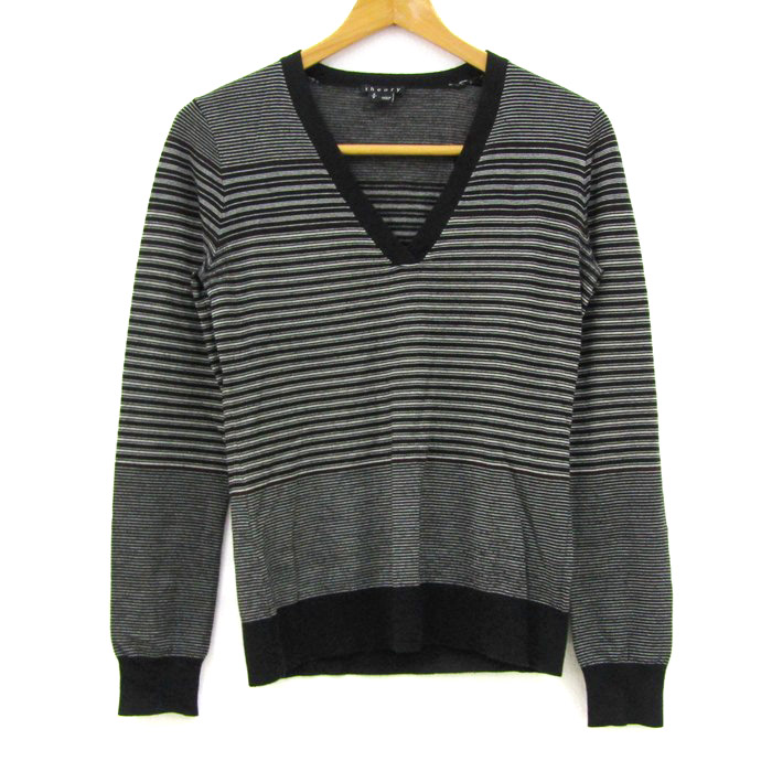 Theory - セオリー ノーカラージャケット アウター オープンカーディガン 未使用品 レディース Sサイズ 白×黒 theory セオリー ノーカラージャケット アウター オープンカーディガン