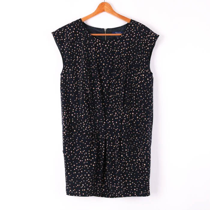 ユナイテッドアローズ ノースリーブワンピース ドット コクーン  