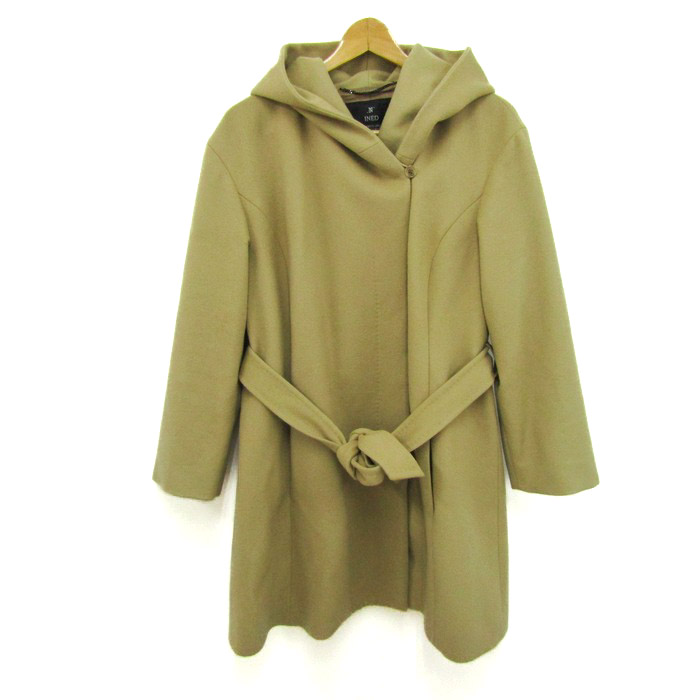 イネド ガウンコート ウールコート ジャケット アウター 大きいサイズ