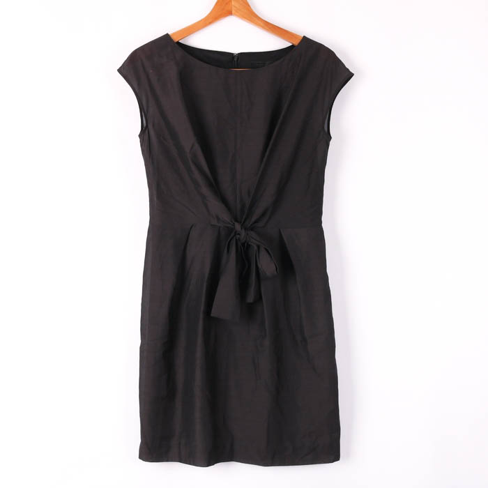 インゲボルグ ピコフリル ロングワンピース ウエストリボン ネイビー A