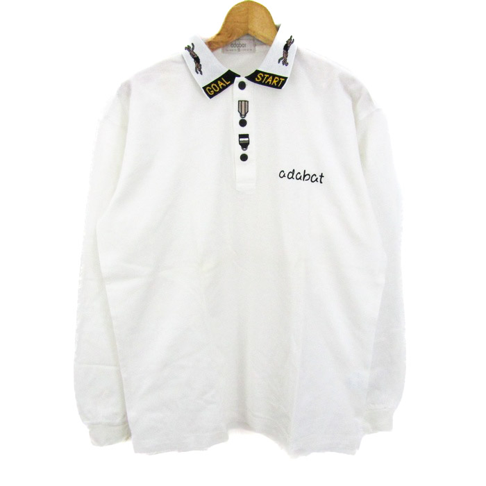アダバット　長袖メンズポロシャツ　日本製 adabat アダバット ゴルフ ボーダー柄 長袖 ポロシャツ サイズ 48 &frasl;メンズ&frasl;イエローグリーン系&frasl;ワールド&frasl;日本製 |  ブランド古着と宅配買取の専門店｜ゼントルマン（ZENTLEMAN） powered by BASE