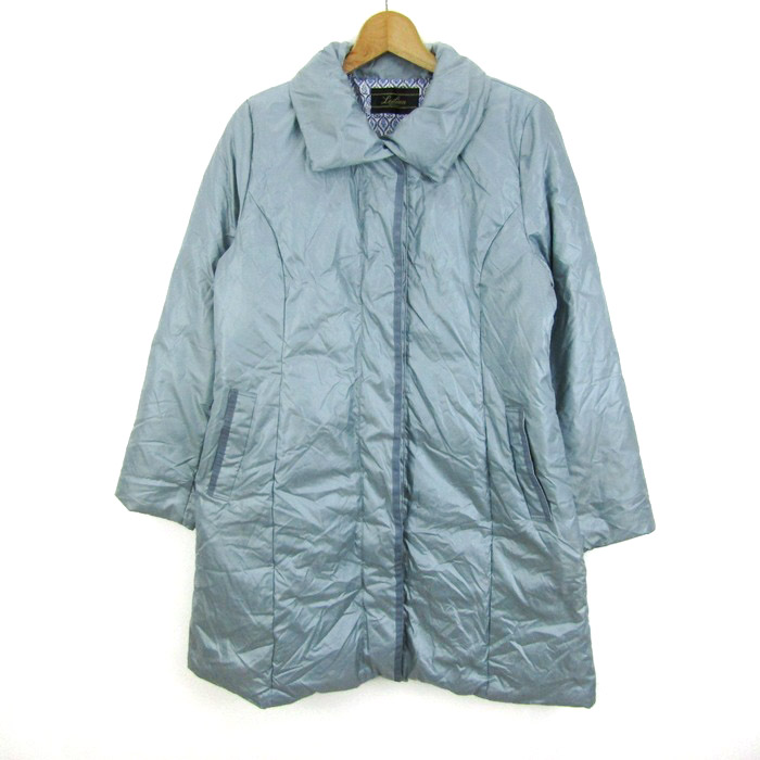 レリアン Leilian ジャケット ダウンジャケット ダークブラウン レディース 冬物 美品 Leilian(レリアン) ⁄ ダウンジャケット⁄13⁄ポリエステル⁄グレー