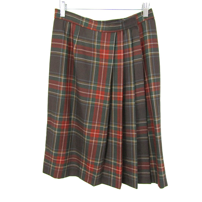 イヴサンローラン プリーツスカート ボトムス チェック柄 フランス製  