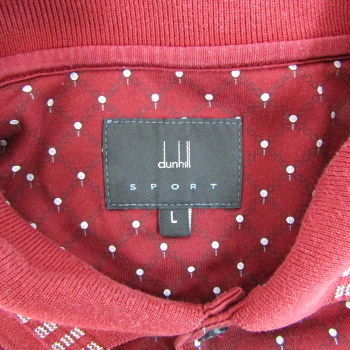 未使用】dunhill ダンヒル 半袖ポロシャツ ワインレッド 38
