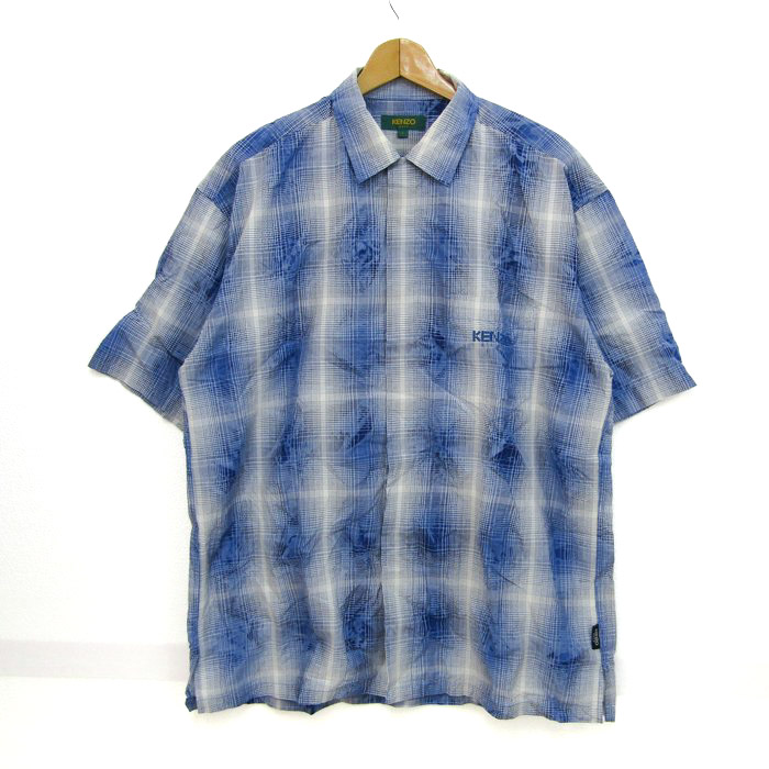 【人気ブランド】ポールスミス ロンドン 花柄 半袖 シャツ サイズL 日本製 柄 半袖 シャツ Lサイズ ブルー系 Paul Smith ポールスミス 花柄半袖