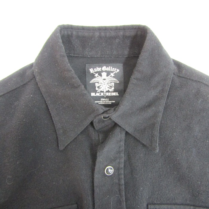 RUDE GALLERY ルードギャラリー 新品 ブラック長袖シャツ Mサイズ Rude Gallery 黒 長袖シャツ