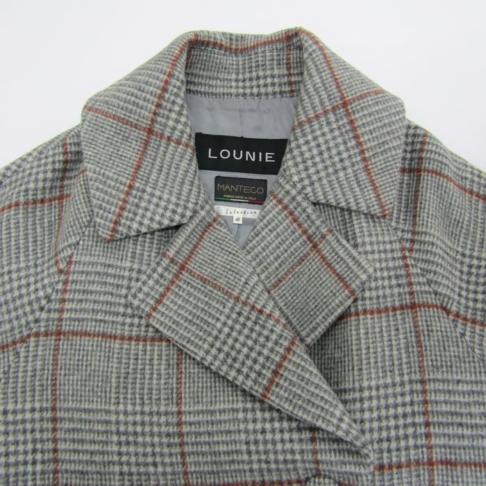 日本製 イタリア生地使用 チェックエコウールビッグジャケット MANTECO Ameri（アメリ）の「CHECK ECO WOOL BIG JACKET（テーラード