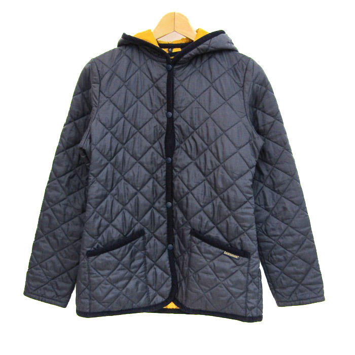 古着 LAVENHAM ラベンハム チェック柄 フード付き キルティング