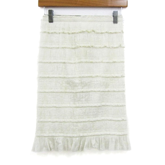 エポカ ツイードスカート ボトムス レディース 38サイズ ホワイト系  