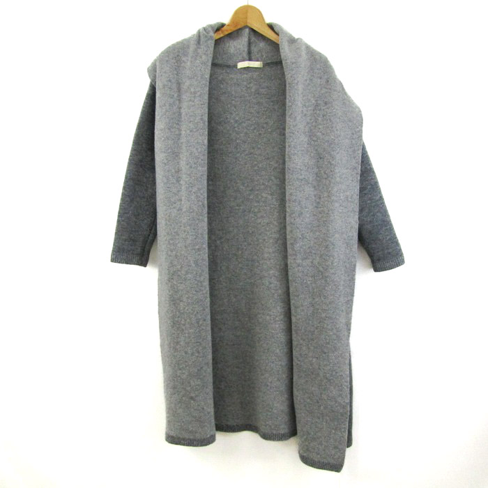 IENA(イエナ)ウール ロング ニット カーディガン 新品同様 綺麗なブルーグリーン 美品IENA ニット コットン ウール カーディガン リボン イエナ IENA