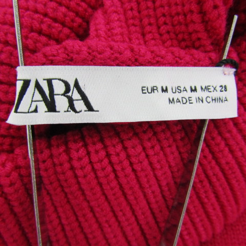 ザラ ニット 長袖 タートルネック トップス レディース Mサイズ ピンク系 ZARA ザラ ニット 長袖 タートルネック トップス レディース Mサイズ
