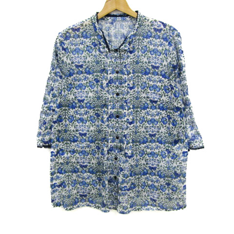 レリアン 花柄ハイネック長袖トップス M レリアン 花柄ハイネック長袖トップス M