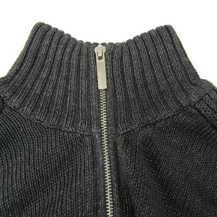 ジョセフオム セーター トップス ハイネック ハーフジップ リネン メンズ 48サイズ グレー JOSEPH HOMME ジョセフオム セーター トップス ハイネック ハーフジップ