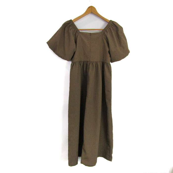 ドスディオサス ノーカラー切替ワンピース ベージュ系 レディース 38  