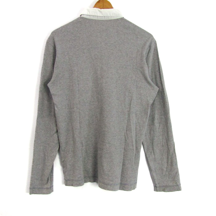 ポールスミス ポロシャツ 長袖 トップス コットン100% レディース Lサイズ グレー系 Paul Smith ポールスミス ポロシャツ 長袖 トップス コットン100