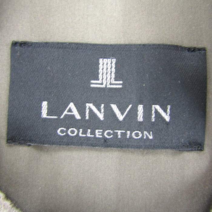 LANVIN ランバン ロングコート ダブル プリーツ ウール シャドーロゴ LANVIN ランバン ロングコート ダブル プリーツ ウール シャドーロゴ