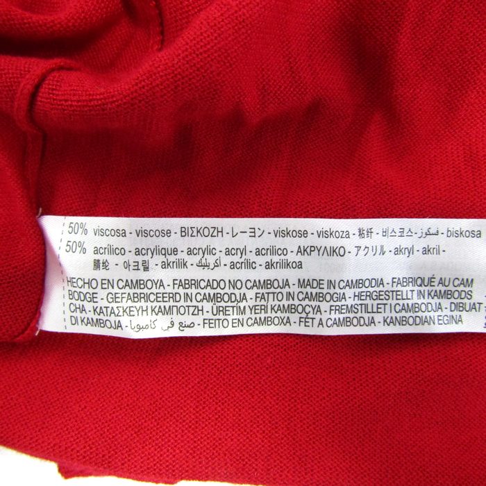 ザラ ニット セーター 長袖 クルーネック トップス レディース USA Mサイズ レッド ZARA ザラ ニット セーター 長袖 クルーネック トップス レディース