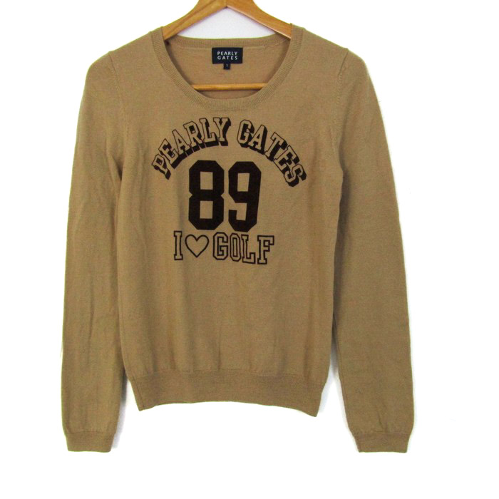 パーリーゲイツ ニット 長袖 055-270049 トップス レディース 1サイズ ベージュ系 PEARLY GATES パーリーゲイツ ニット 長袖 055-270049 トップス レディース 1