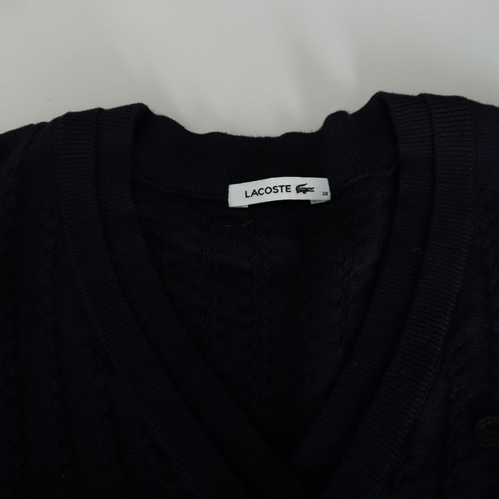 ラコステ セーター 長袖 Vネック トップス レディース 38サイズ ネイビー LACOSTE ラコステ セーター 長袖 Vネック トップス レディース 38サイズ
