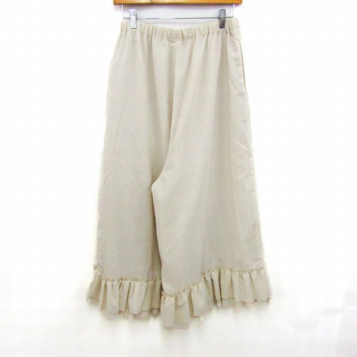 新品☆SM2 裾フリルパンツ 立川限定】リネン裾フリルパンツ（オフ