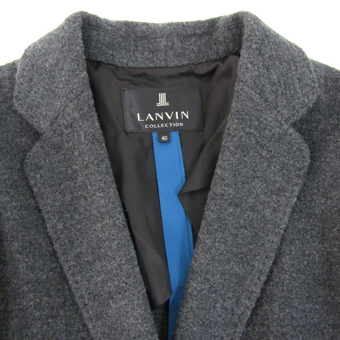 LANVIN - ランバン テーラードジャケット トップス アウター ウール レディース 40サイズ グレー系 LANVIN ランバン テーラードジャケット トップス アウター ウール レディース