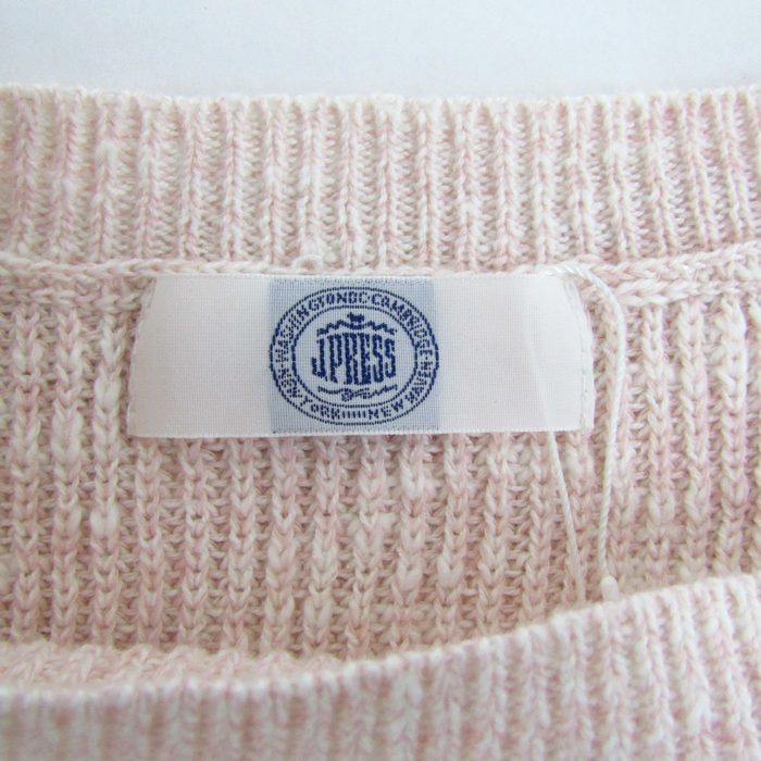 J.PRESS - ジェイプレス ニット トップス 長袖セーター リネン混 未使用品 レディース Mサイズ ピンク J.PRESS ジェイプレス ニット トップス 長袖セーター リネン混 未使用品