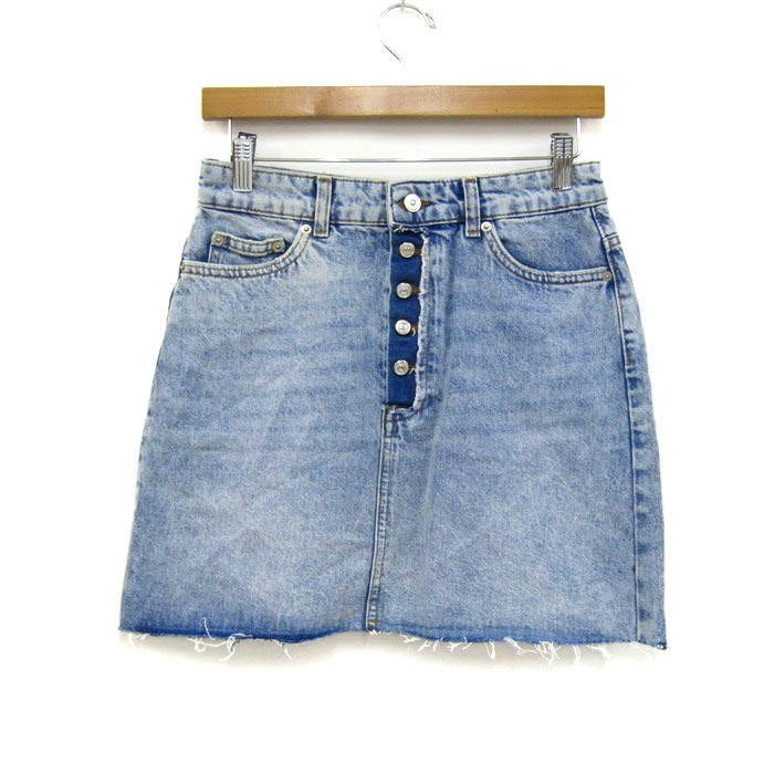 花柄刺繍デニムスカート』 花柄刺繍デニムスカート