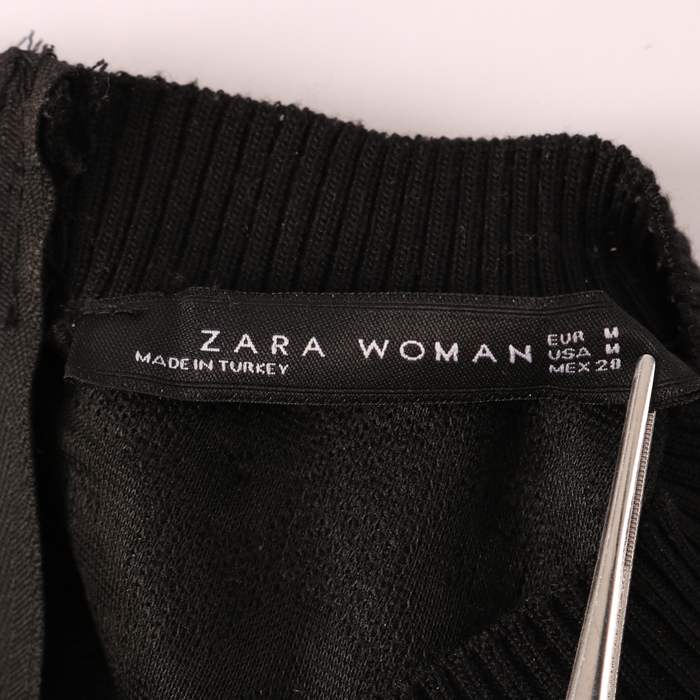 ZARA Trafaluc ワンピース ロング ベルト Aライン 紺 S - ロングワンピース