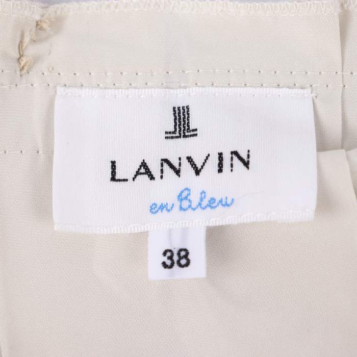 ランバンオンブルー ミニスカート フレア プリーツ ライン 日本製 レディース 38サイズ アイボリー LANVIN en Bleu 【中古】｜ LANVIN en Bleu｜店舗買取｜スカート＞スカート｜USEDのアパレル通販サイト - SMASELL（スマセル）