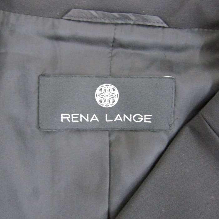 レナランゲ テーラードジャケット 大きいサイズ アウター レディース USA 10サイズ ブラック系 RENA LANGE レナランゲ テーラードジャケット 大きいサイズ アウター