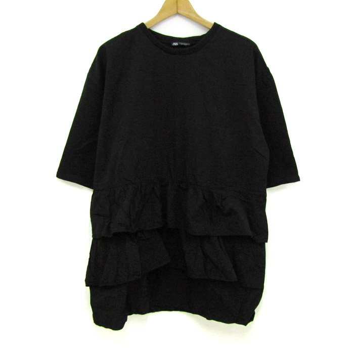 エミリオプッチ チュニック シャツ トップス 半袖Tシャツ イタリア製 レディース USA4サイズ ブラック Emilio Pucci EMILIO PUCCI - エミリオプッチ チュニック シャツ トップス
