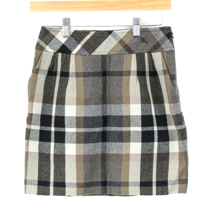 BURBERRY ヴィンテージチェック ウールキルト プリーツ スカート