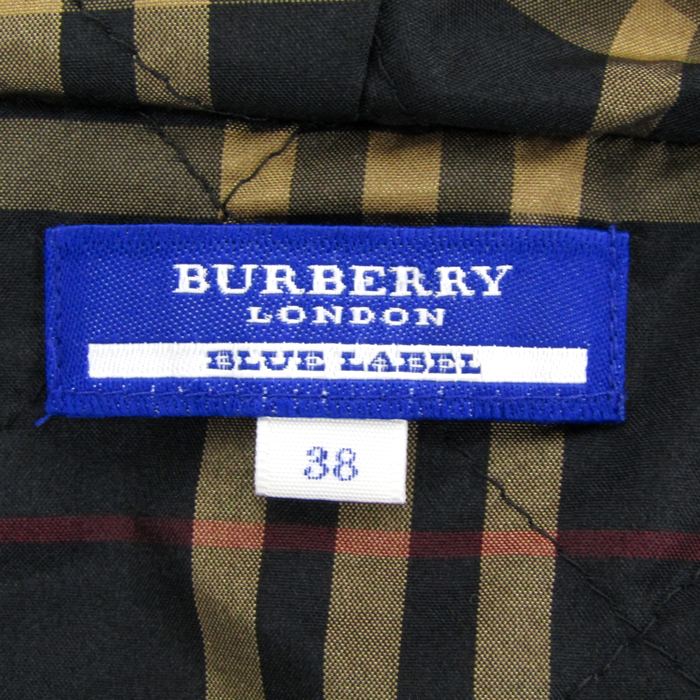 BURBERRY BLUE LABEL ロングパーカー ニットワンピース 総ロゴ BURBERRY BLUE LABEL ロングパーカー ニットワンピース 総ロゴ