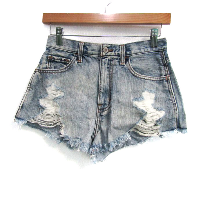 ホリスター デニムショートパンツ フリンジ ボトムス レディース