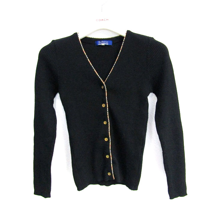 Burberry ブルーレーベル Vネックカーディガン 38 BURBERRY - BURBERRY バーバリー BLUE LABEL ブルーレーベル
