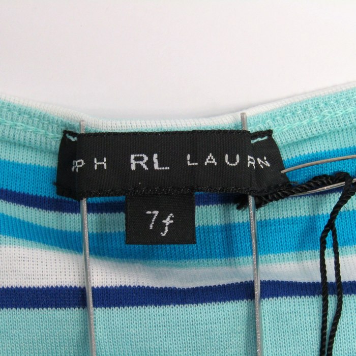 Ralph Lauren - ラルフローレン 半袖Ｔシャツ クルーネック ボーダー ポニーロゴ トップス レディース 7fサイズ イエロー RALPH LAUREN ラルフローレン 半袖Tシャツ クルーネック ボーダー ポニーロゴ