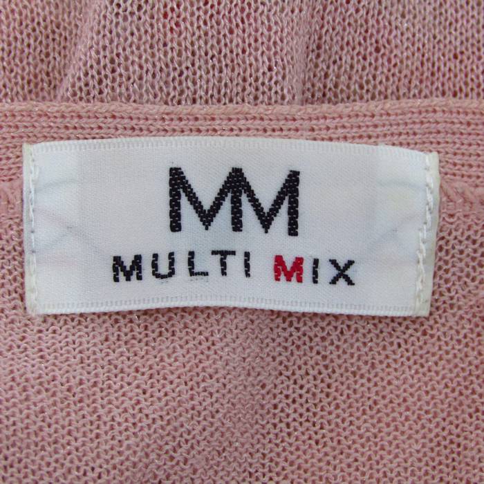 マルチミックス アンサンブル ニット カーディガン ブランド トップス レディース 9サイズ ピンク系 MULTI MIX マルチミックス アンサンブル ニット カーディガン ブランド