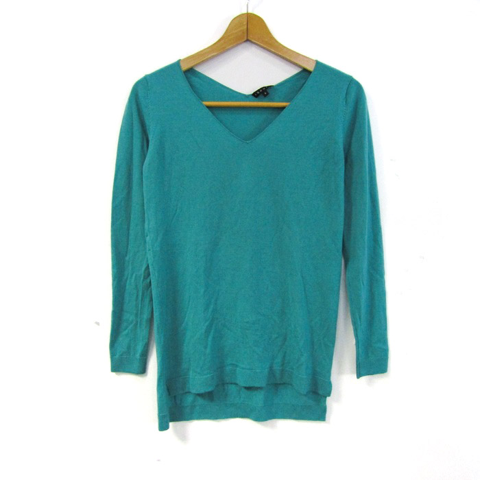 Theory - セオリー ニット 長袖 Vネック トップス レディース Sサイズ グリーン系 theory セオリー ニット 長袖 Vネック トップス レディース Sサイズ