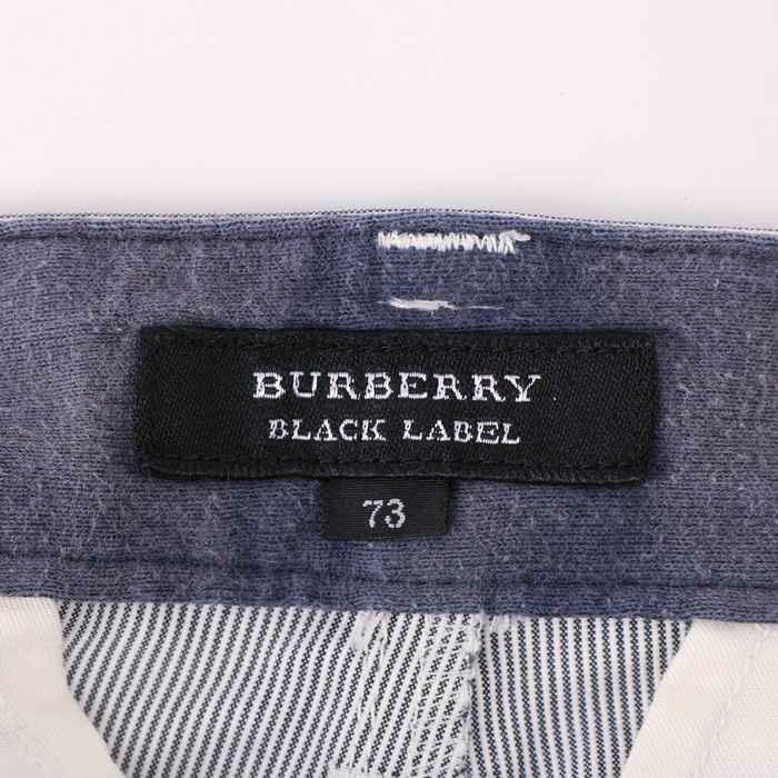 バーバリーブラックレーベル ショートパンツ ハーフパンツ 半ズボン ストライプ ボトムス メンズ 73サイズ グレー BURBERRY BLACK  LABEL 【中古】