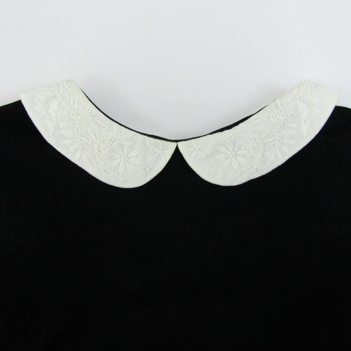 [本日限定][新品] agnes b. アニエスベー　丸襟ワンピース　黒　M ワンピース ｜agnès b. FEMME（ファム）｜アニエスベー公式